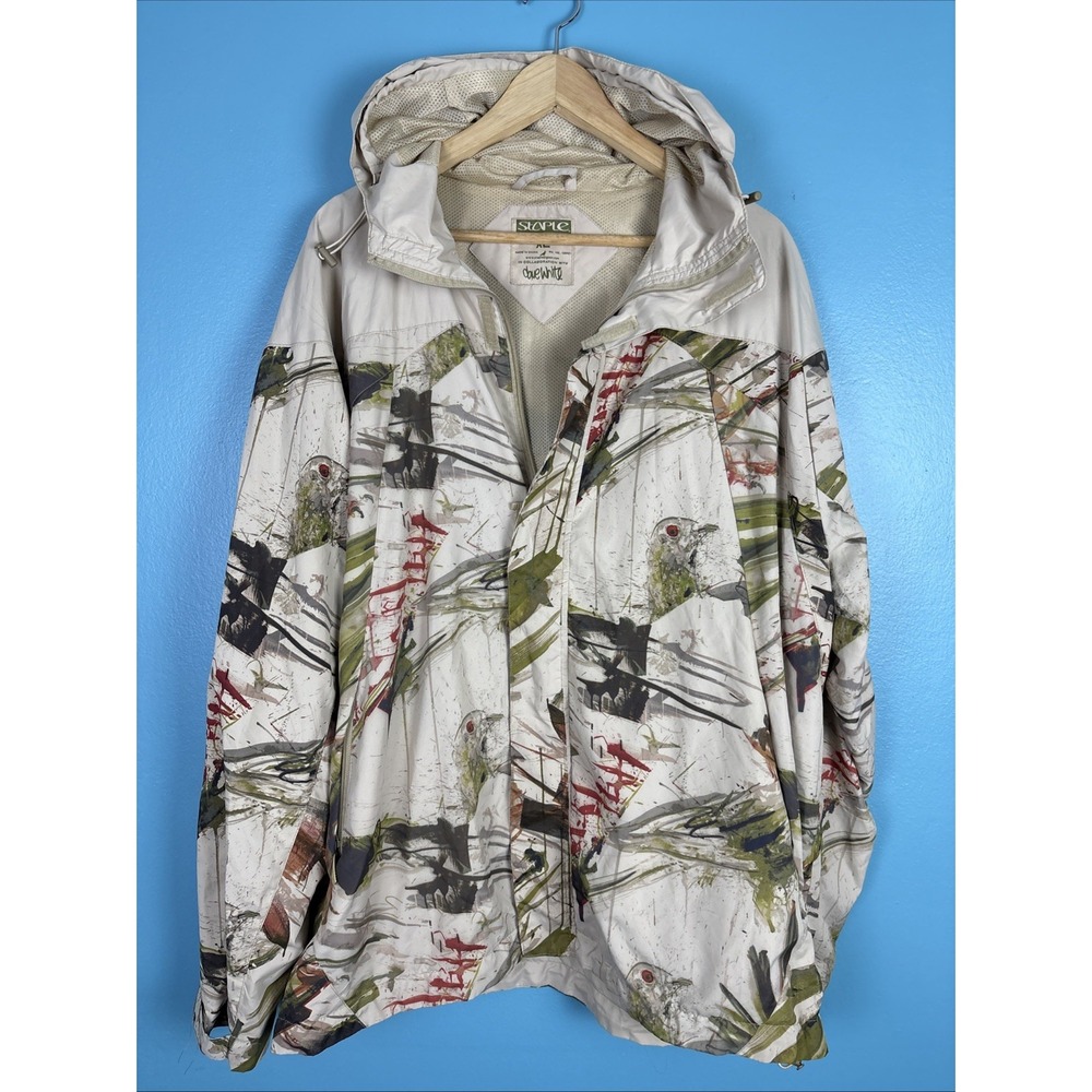Staple Pigeons Dave White Full Zip Hooded Jacket  All Over Print XL Pockets